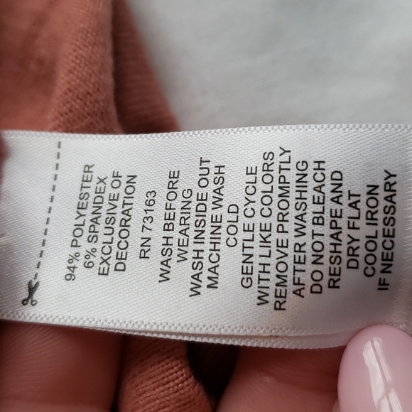 Cupio Women's Long Sleeve Ruffle Chest Knit Top Terracotta Clay - XL - Picture 10 of 10